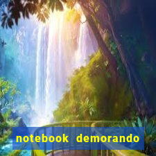 notebook demorando para ligar tela preta